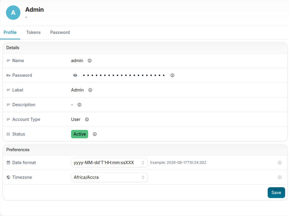 User preferences